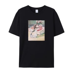 vincent van Gogh "Blossoming Almond Branch in a Glass with a Book"  t-shirt